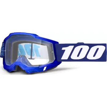 Motocyklové brýle Motokrosové brýle 100% ACCURI 2 BLUE 2028 s čirým objektivem 50013-00057 (Motokrosové a enduro brýle s čirým objektivem)