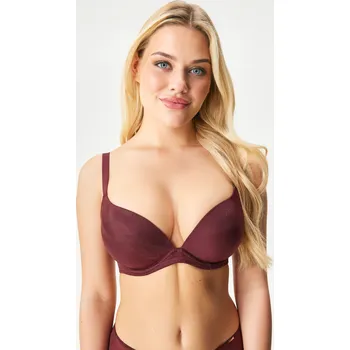 Dámské spodní prádlo Podprsenka Origins Shimmer Wine Push-Up Plunge