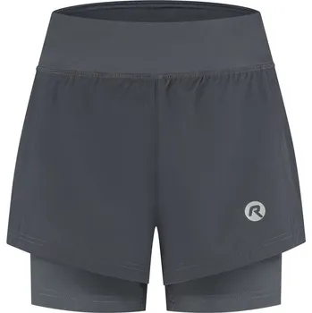 Běžecké oblečení Dámské běžecké šortky 2v1 Rogelli Essential, šedé L