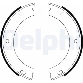 Brzdová čelist Sada brzdových čelistí, parkovací brzda DELPHI LS1597