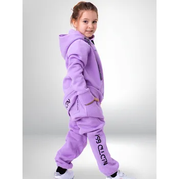 Dívčí mikina Dětská tepláková souprava VSB KIDS lila fialová, Velikost 146/152