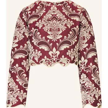 Farm Rio Dámský Cropped Top Z Žakáru, tmavě červená / režná, 34