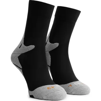 Běžecké oblečení Speciální středně hřejivé ponožky se zesílenou špičkou a patou Rogelli COOLMAX RUN, černo-šedé 40-43