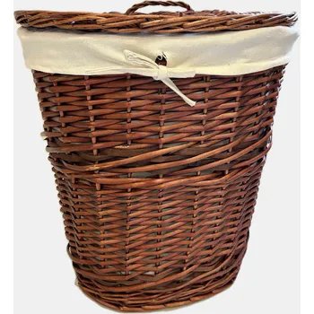 Koš na prádlo Vingo Oválný proutěný koš na prádlo s víkem, hnědý Rozměry (cm): 36x27, v. 40