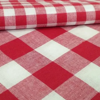 KANAFAS 140 / K32 červená kostka 20mm / 150cm / VELKOOBCHOD Ceník: VELKOOBCHOD: po celých rolích, bez odvíjení