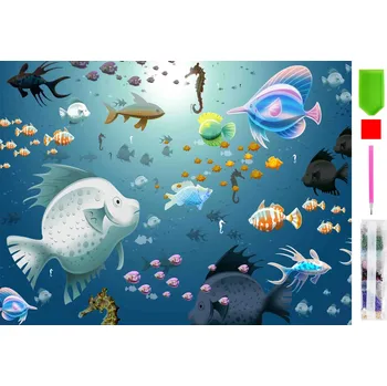 Real Home Diamantové vyšívání - vzor ryby 5D 105