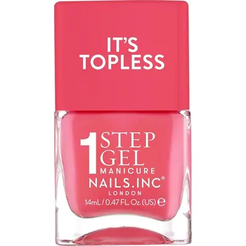 Lak na nehty Nails.INC Nails Inc It's Topless gelový lak na nehty, 4v1, Sofia - Klasická korálová 14 ml