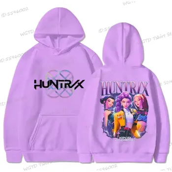 Dámské tričko KPop Demon Hunters (Lovkyně démonů) KPop Demon Hunters - family mikina (vel. 110-4XL) Barva: Fialová, Velikost: Dětská 150