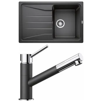 Granitový dřez Blanco Set 08-D 25 Sona 45 S Antracit + Kano-S Antracit