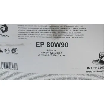 Převodový olej Rozlévaný převodový olej - EP 80W-90 Total , cena za 1L