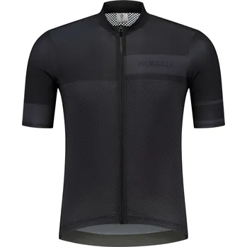 Aerodynamický cyklodres Rogelli BLOCK s krátkým rukávem, černý 3XL