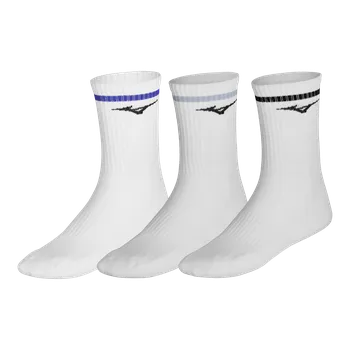 Pánské ponožky MIZUNO TN 3P Socks With Line 6PK (U) / White/Ether/Bellwether / L 41-43 - 41-43