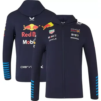 Pánská mikina Red Bull Týmová mikina Red Bull s kapucí modrá