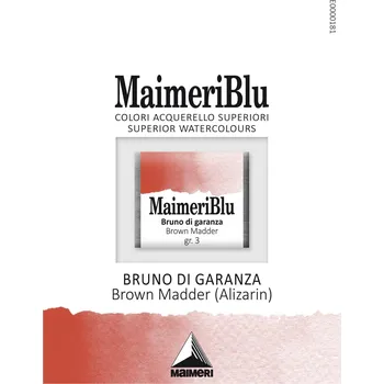 Vodová barva Maimeri Blu Akvarelová barva Brown Madder (Alizarin) 474 1,5 ml 1 ks