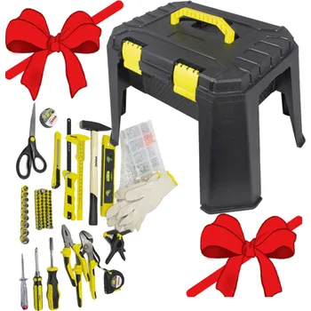 Sada nářadí WMC TOOLS WMC univerzální 1200dílná sada 1/4" 6hranných hlavic + stolička