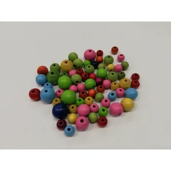 Korálek Dřevěné korálky - mix barev a velikostí