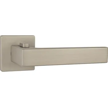 Dveřní kování TI - SQUARE - HR 4275Q 7S s uzamykáním 46 - 53 mm, bez spodní rozety, klika/klika s uzamykáním pravá NP - Nikl perla (142)