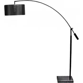 Stojací lampa Retro stojací lampa Bianca chrom/černé