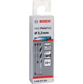 Vrták Vrták do kovu Bosch HSS PointTeQ Twist Speed, pr. 3.3 x 36 / 65 mm, 10ks (2608577201)