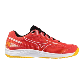 Pánská sálová obuv MIZUNO Cyclone Speed 4 Radiant Red/White/Carrot Curl 10,5 UK - 10,5 UK - 45 EUR - 29,5 cm