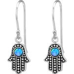 Majya Stříbrné náušnice s přívěskem HAMSA Ag/; ≤1,23 g 11899