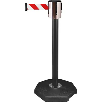 Popelnice HAPPY END Zahrazovací sloupek 10 m, černá – bílá / červená, BASIC - CV 741.17