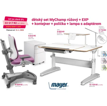 Dětský stůl Dětský set MEGA růžový MyChamp - Expert