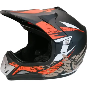 Helma na motorku Leramotors Dětská moto helma Blade - oranžová Oranžová