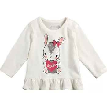 Dívčí tričko VENERE KRÁLÍČEK bílé Velikost: 86