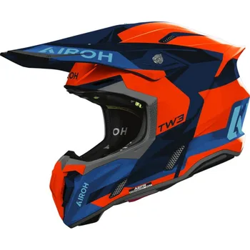 Auto-moto Přilba TWIST 3 Fancy, AIROH (oranžová fluo-modrá lesklá) 2026 (Velikost: XS)