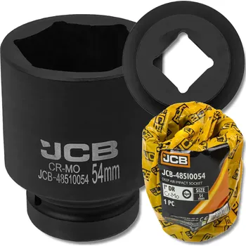 Klíč JCB Hluboká rázová hlavice 1" 54 mm, 6hranná, Cr-Mo