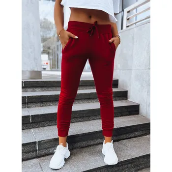 Dstreet Dámské tepláky FITS červené UY0533 Barva: Bordó, Velikost: M