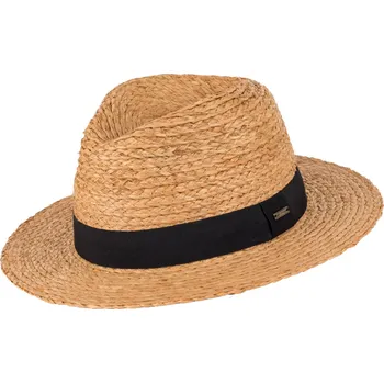 Klobouk SCIPPIS Drago – letní klobouk z rafie s černou stuhou Velikost: S-M