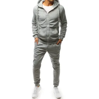 Pánská tepláková souprava tmavě šedá Dstreet AX0379 Barva: Šedá - světle, Velikost: L