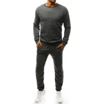 Dstreet Pánská tepláková souprava tmavě šedá AX0376 Barva: Šedá - tmavě, Velikost: XL