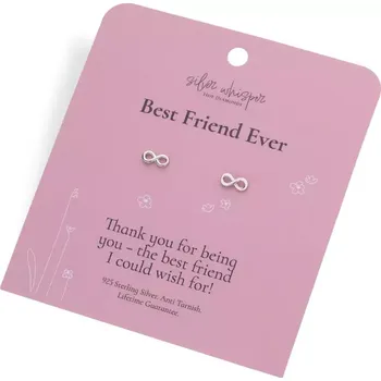 Náušnice Stříbrné náušnice Hot Diamonds Silver Whisper Best Friend Ever SWE007