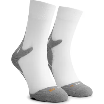 Běžecké oblečení Speciální středně hřejivé ponožky se zesílenou špičkou a patou Rogelli COOLMAX RUN, bílo-šedé 36-39