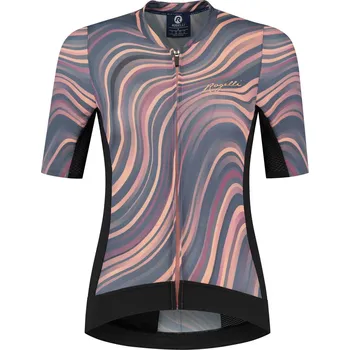 balanční kolečko Dámský cyklodres Rogelli LYNN s krátkým rukávem, šedo-korálový S