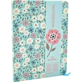 Diář Praktický mini diář bez dat - tyrkysové kvítí (A6)