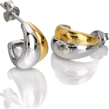 Oblečení a móda Pozlacené Stříbrné náušnice Hot Diamonds Droplet DE872