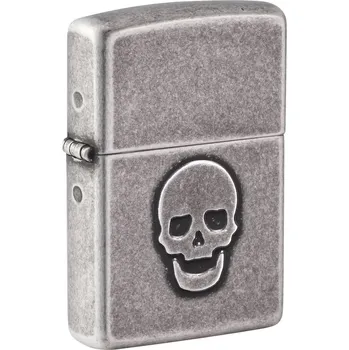 Skull Stamp Antique Silver Zippo zapalovač