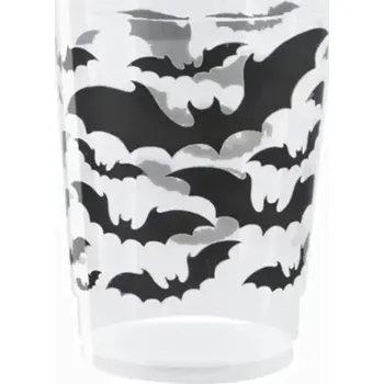 Party dekorace Plastové kelímky průhledné s netopýry 8ks