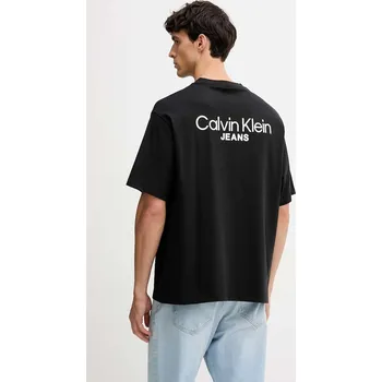 Pánské tričko Bavlněné tričko Calvin Klein Jeans LV04RD825G černá 99X, vel. S