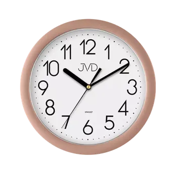 Hodiny Béžové plastové nástěnné netikající tiché hodiny JVD sweep HP612.24