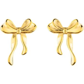 Náušnice franco bene Náušnice s mašličkou - pozlacené | 2978
