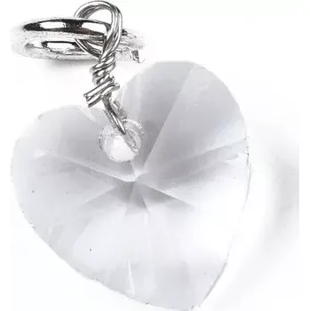 Přívěsek Přívěsek SRDÍČKO broušený krystal čirý bílý