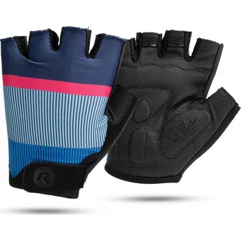 Dámské cyklistické rukavice Rogelli IMPRESS II, modro-růžové S