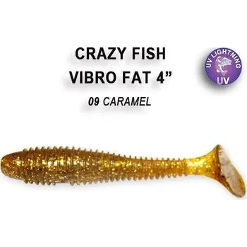 Gumová nástraha Crazy Fish Vibro Fat 10cm 09 Caramel (4ks)