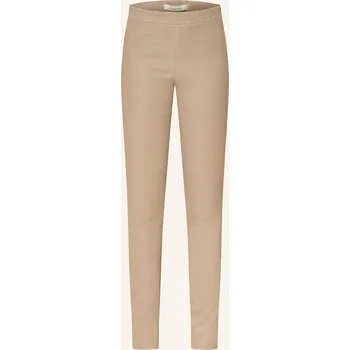 Dámské kalhoty Lilienfels Dámské Kožené Legíny, světle hnědá, 42