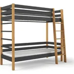 Dolmar Patrová postel Zuza Provedení - vyberte: Černá + dub přírodní